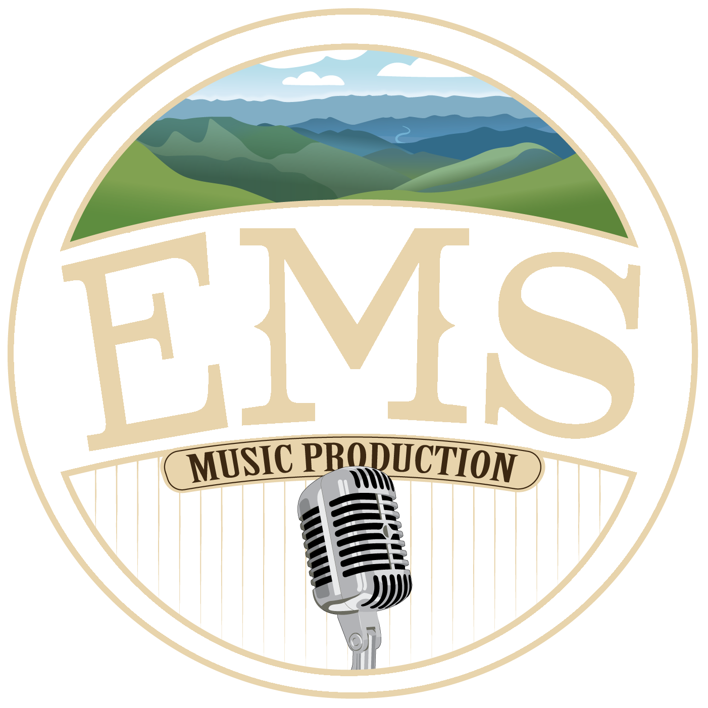 EMS Music production logo and illustration